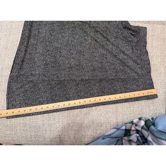 Lands' End Black White Pull On Flowy Skirt Sz M (10-12) - Picture 8 of 9